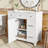 36" Bathroom Vanity with Ceramic Sink, Solid Wood Frame with Soft Close Doors and Adjustable Shelves, White-2134149125