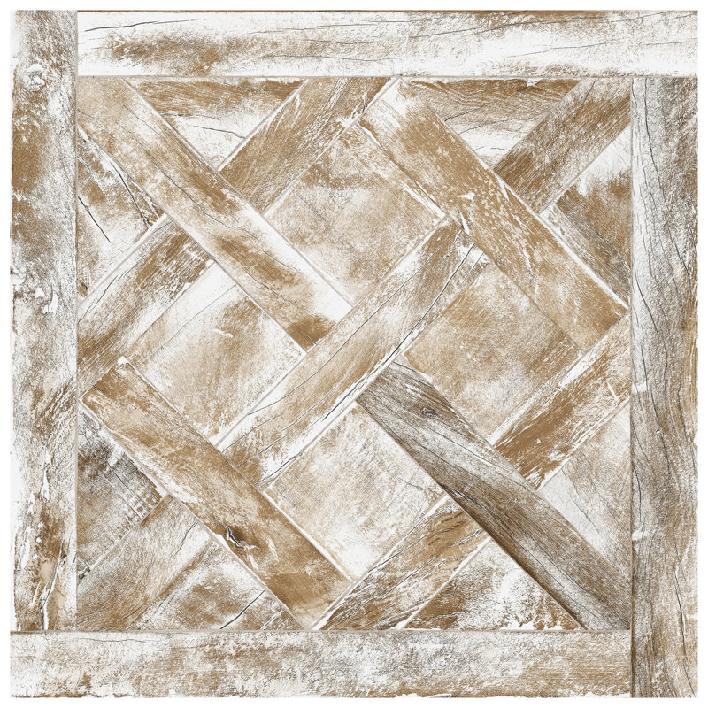 Kings Forest Lattice 17-5/8 In. X 17-5/8 In. Ceramic Floor And Wall Tile