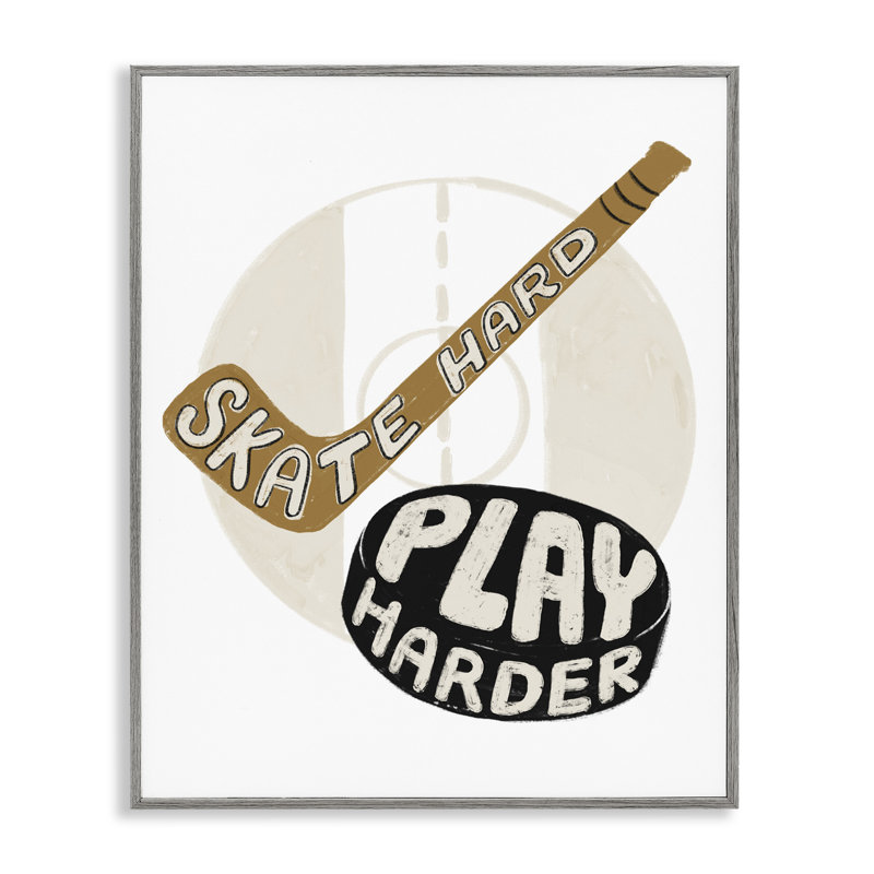 Giclée encadrée Skate Hard Play Harder, design par Connie Summers, H 30 po x l 24 po, Estampe numérique Farmhouse