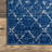 Maslah Geometric Moroccan Power Loom Performance Blue Rug-1205599542