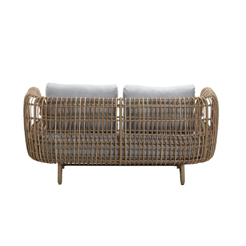 Nest 2-Seater Loveseat Outdoor, Light Gray, Natural