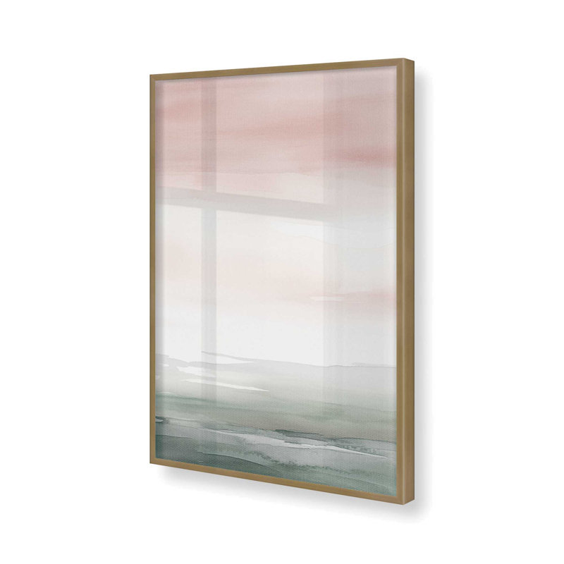 «Peach Tranquility II», reproduction, Cadre doré brossé, H 15,25 po x l 12,25 po