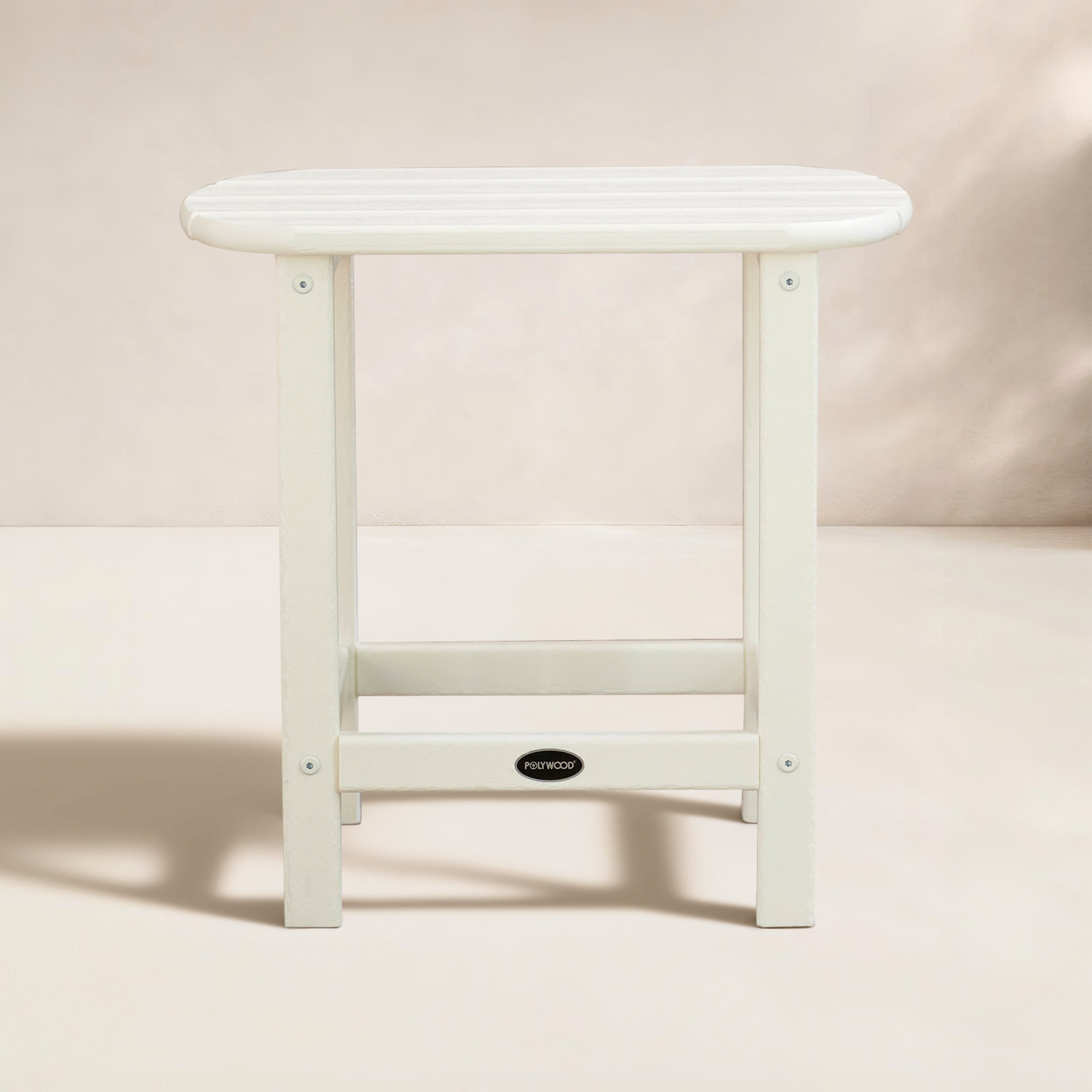 POLYWOOD® South Beach 15" Patio Side Table, White