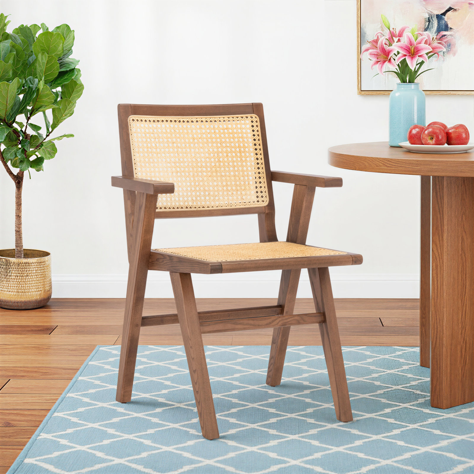 Atticus Dining Armchair, Walnut