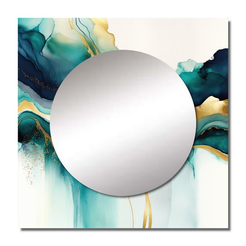 Mezaire - Miroir mural de salon moderne, 36 po x 36 po