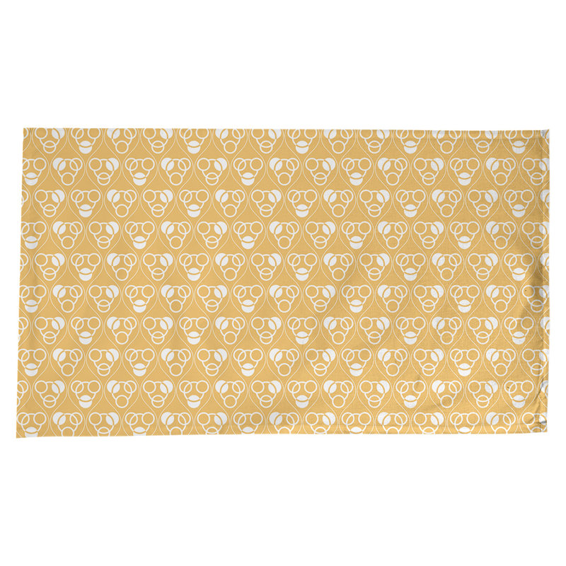 Classic Circles and Waves Tablecloth, Yellow/White
