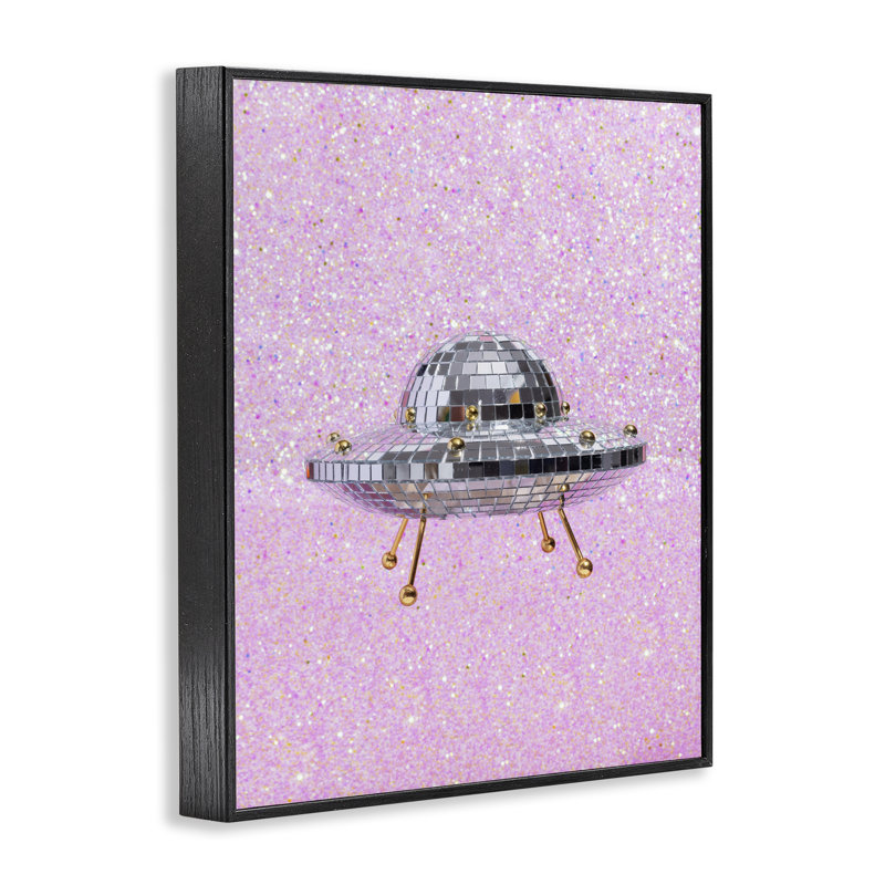 Art numérique Giclée disco par Lish Creative, Giclée encadrée noir minuit, H 14 po x l 11 po