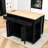 Expandable Mobile Kitchen Island Cart with Built-in Charging Station and Internal Storage-971435796