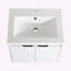 Meuble-lavabo de 36 pouces avec lavabo en résine, portes à fermeture en douceur, armoire latérale et conception en contreplaqué écologique