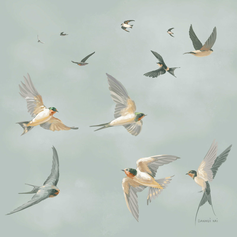 Bryheem " Swifts " by Danhui Nai, 12" H x 12" W
