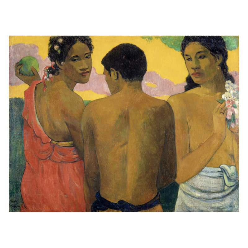 «Three Tahitians» par Paul Gauguin - Estampe numérique, H 22 po x l 28 po