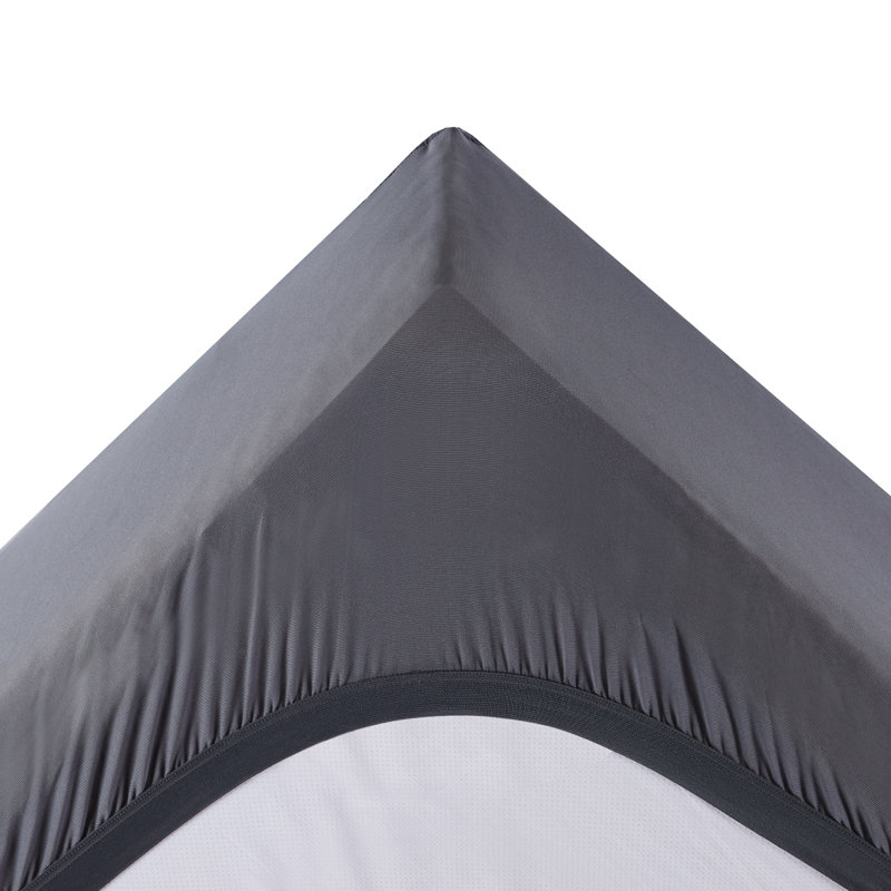 Lam Down Alternative 3-Zone Mattress Pad, King, Gray