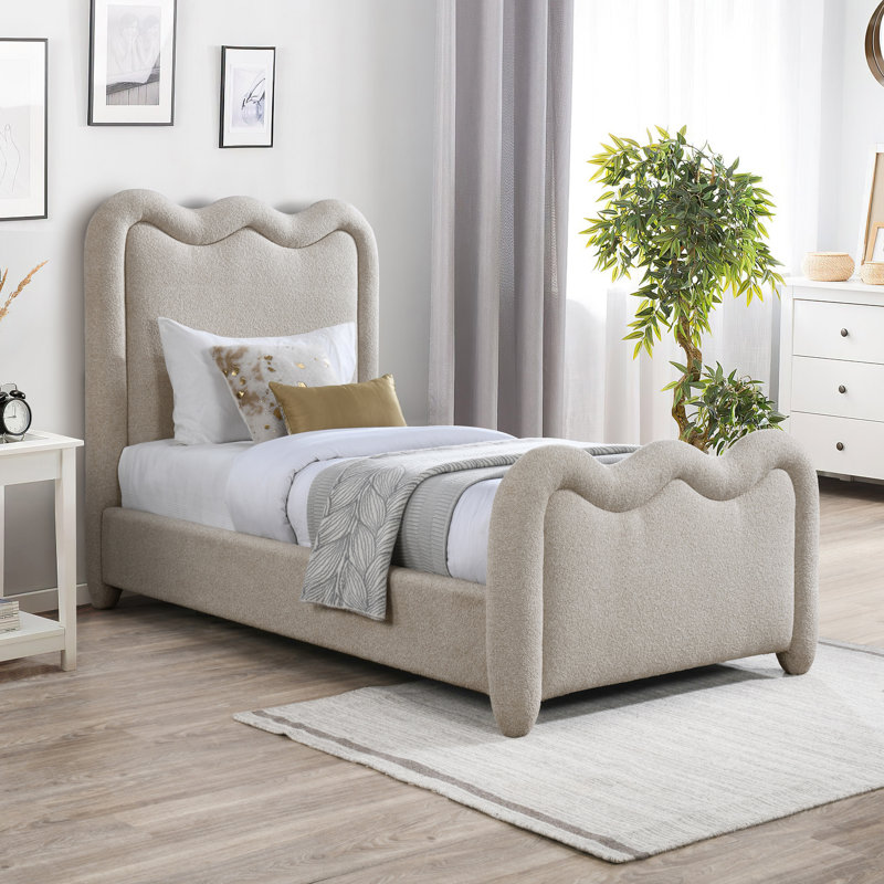 Gavin Chenille Fabric, Twin, Beige Chenille Fabric