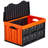 Plastic Collapsible Storage Bins with Lids, 45L, Stackable Folding Storage Crates with Handles, Holds 44 lbs Per Bin, Heavy Duty Containers, Space-Saving Baskets, for Home Organizing