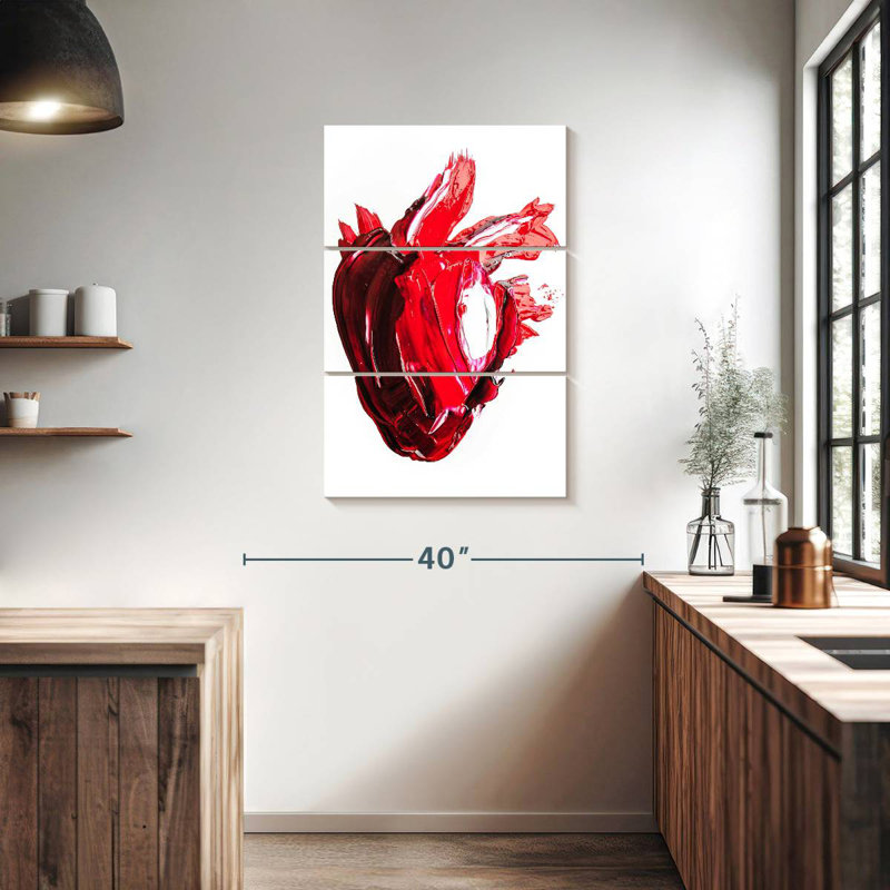 Kelan Abstract Human Heart, 74" H x 48" W