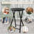 Folding Bar Stools - Set of 2 Heavy-Duty 18-Inch Stool - 225lb Capacity and Padded Seats for Dorm, Recreation or Game Room by Lavish Home (Black)-852155949-852155938-852155940