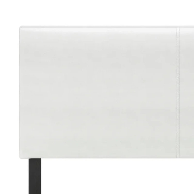 Lit tapissier standard à profil bas Thionville, Blanc pur, Grand