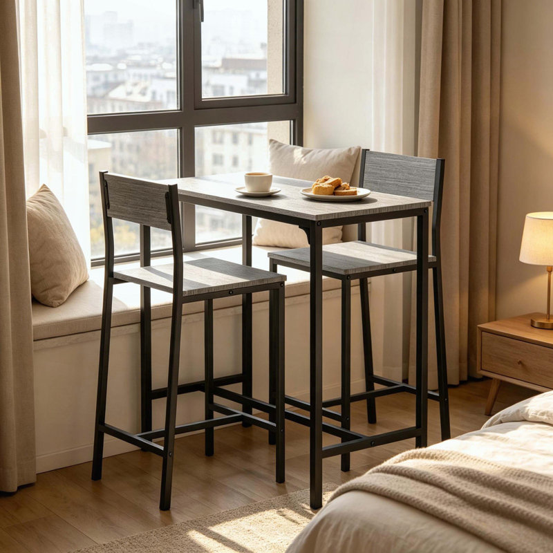 Space-Saving Bar Table and Stool Set