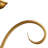 Gold 2-Light Floral Wall Sconce With Frosted Glass Shades