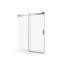 Porte de douche coulissante simple sans cadre de 56 po x l 76 po x H 76 po - Verre trempé de 3/8 po (10 mm) avec revêtement facile à nettoyer et fermeture en douceur, noir mat