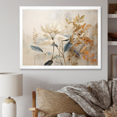 Beige Minimalism Botanical Serenity I - Plants Wall Art