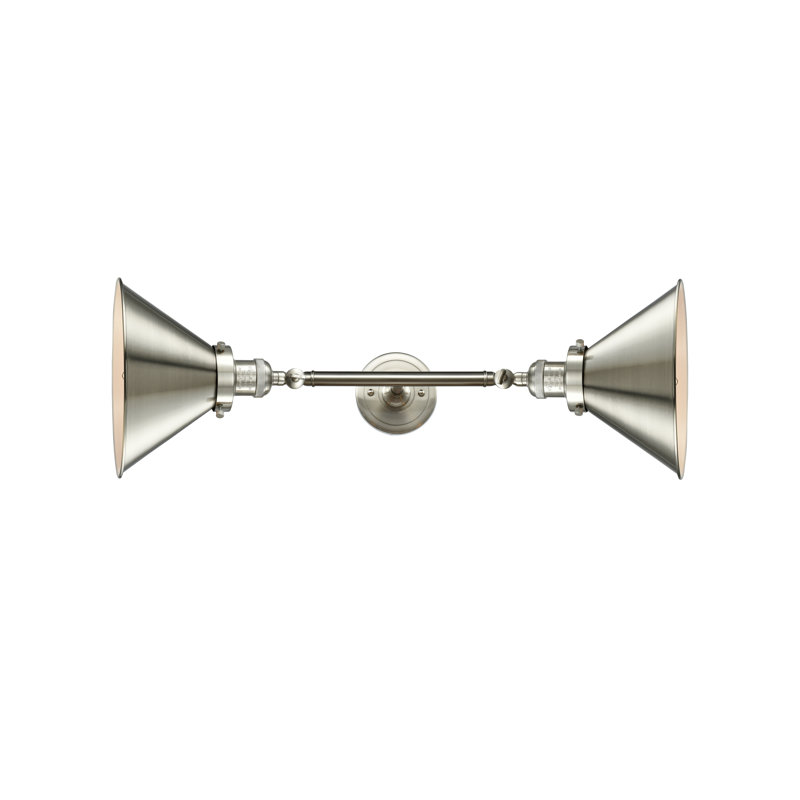 Éclairage pour salle de bain à intensité variable 2 lumières Reppert, Ampoule DEL 6 watts Vinage, Nickel satiné brossé