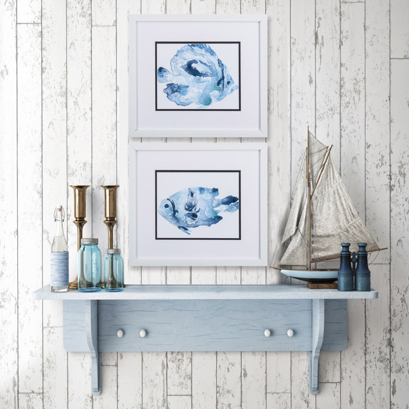 «Blue Fish A», ensemble de 2 cadres photo