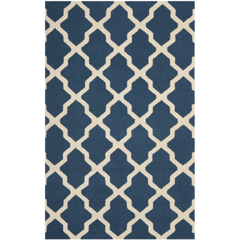 Darbonne Trellis Wool Hand Woven Area Rug, Rectangle 183 x 274 cm