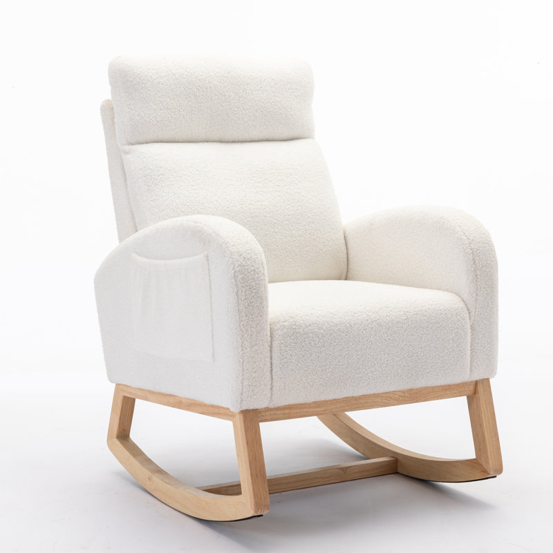 Solid Wood Rocking Chair, Beige