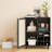 Living Room Wine Bar Sideboard 34 Inch - Storage Buffet Cabinet With Wine Racks-1425384973