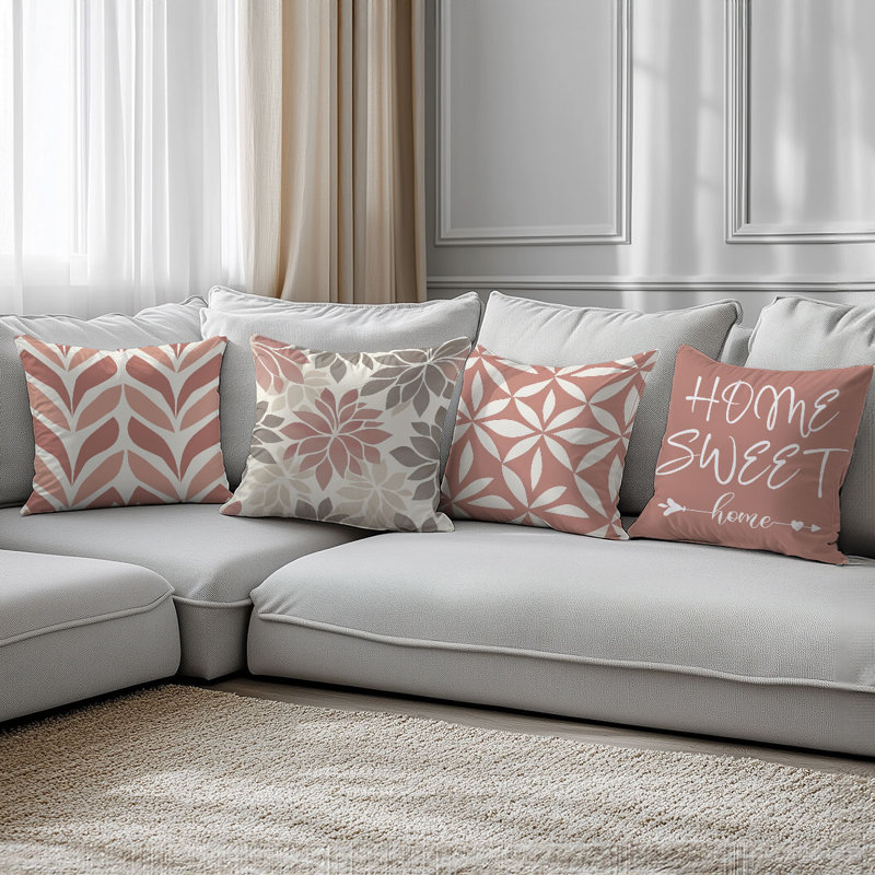 4 Pcs Leaves Pattern Decorative Pillow Covers
