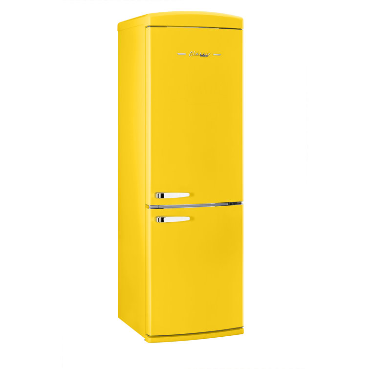 Classic Retro 24 In 12 Cu.ft Bottom Mount Fridge Auto Defrost, Energy Star Certified, Counter Depth