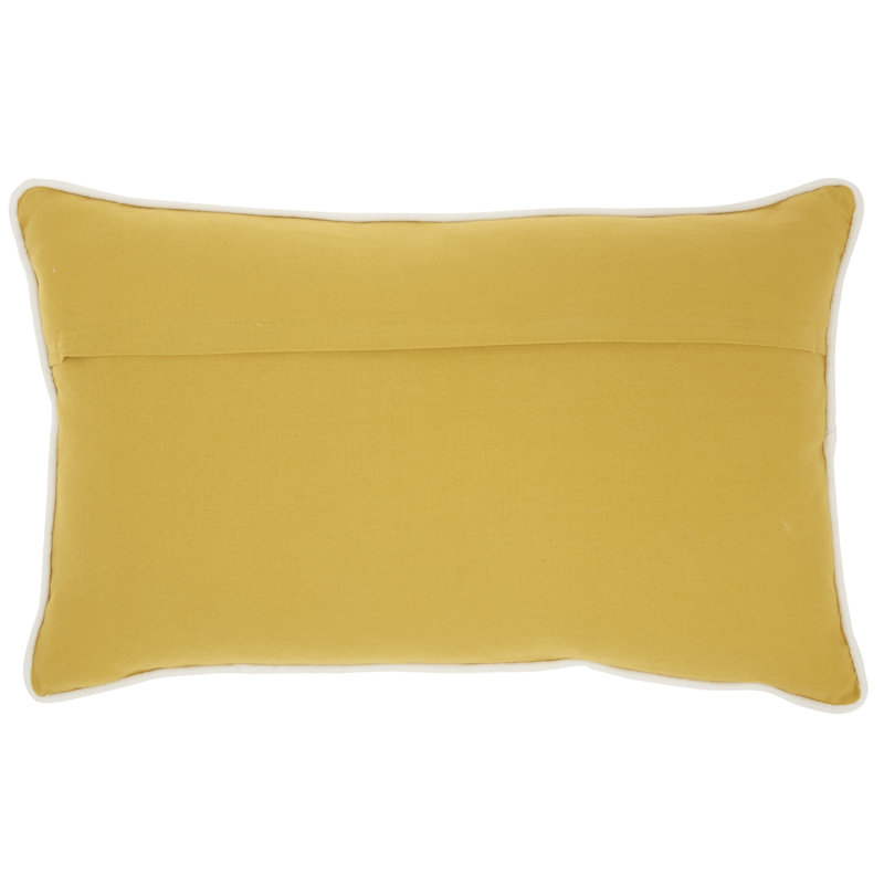 Sequined Cotton Throw Pillow, Yellow