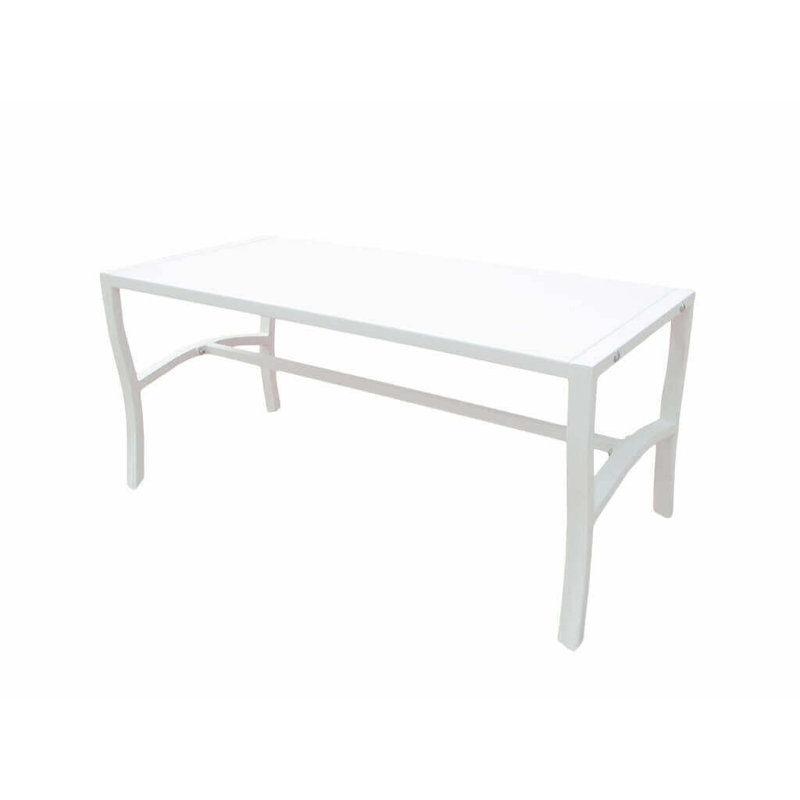 Mirena Rectangular Metal Outdoor Dining Table , 128cm cm W 56cm cm D