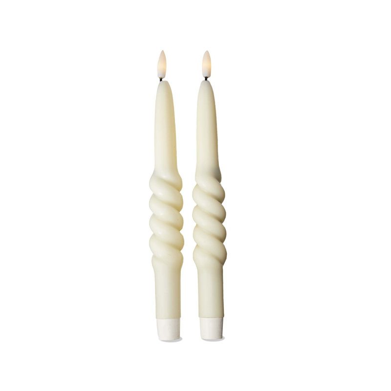 Twist Led Tapers S/2