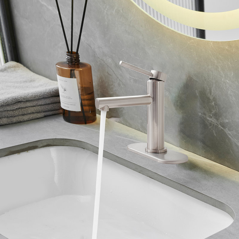 WIZ Single-Handle Single Hole Low-Arc Bathroom Faucet, 30 cm H x 20 cm W