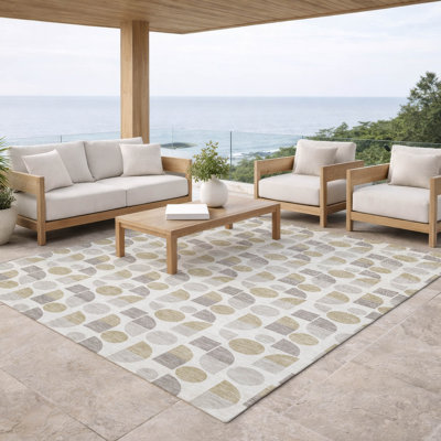 Tapis géométrique intérieur / extérieur lavable à la machine Chantille ACN2921
