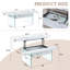 Table basse multifonctionnelle à plateau relevable - essentielle pour les maisons modernes. Pieds en verre trempé, plateau relevable. Parfaitement adapté aux salons et aux bureaux.-27626464