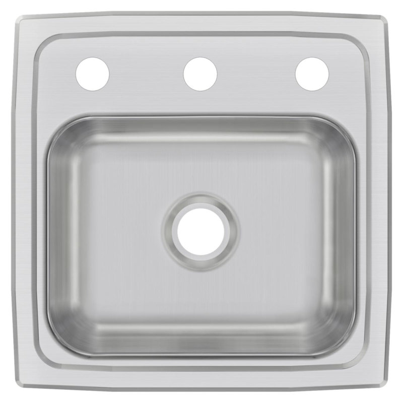 Celebrity 15" L x 15" W Drop-In Kitchen sink, 3 hole