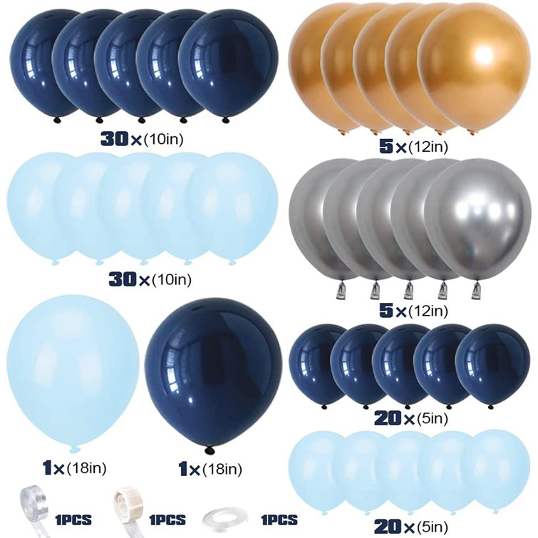 122 Pièces Kit De Guirlande D'arc De Ballons Bleu Or - Temu Canada