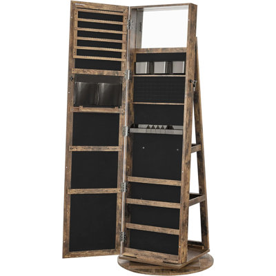 Armoire à bijoux autoportante de 21,5 po de large Hadiyaah