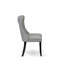 L'ensemble de table de salle à manger 5 pièces se compose d'une table ronde de 54 po avec piédestal et 4 chaises Parson en polyester gris clair, noir sablé-2126418878-2126418872
