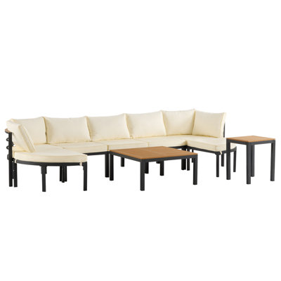 Ensemble de conversation modulaire d'extérieur moderne