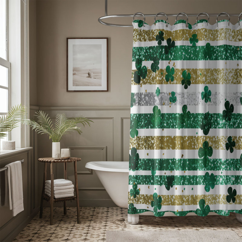 Clover Spark - Premium Shower Curtain, 74"H x 71"W