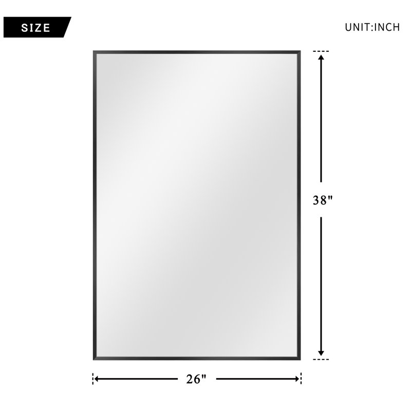 Miroir Blehm, Noir, 38 po x 26 po