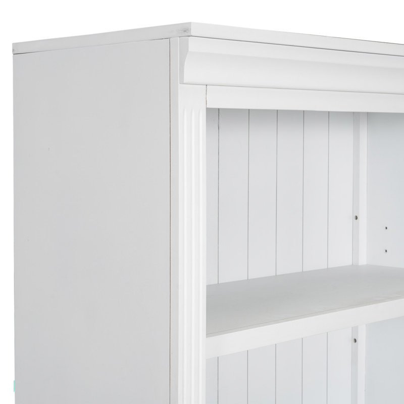 83" Tall Wood Bookcase Suite ,5-Tier Home Decor Bookshelves Suite With Adjustable Shelves,Storage Organizer For Books/Movies,Free Standing Storage Shelves Suite For Living Room