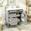 Meuble-lavabo de 36 po avec lavabo supérieur, meuble-lavabo moderne avec 2 tiroirs et tiroir escamotable, meuble-lavabo simple-477822827