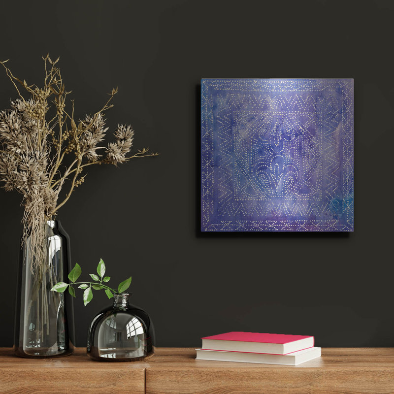 «Batik Nebula II» par Grace Popp, art mural en métal, 12 po x 12 po, H 12 po x l 12 po