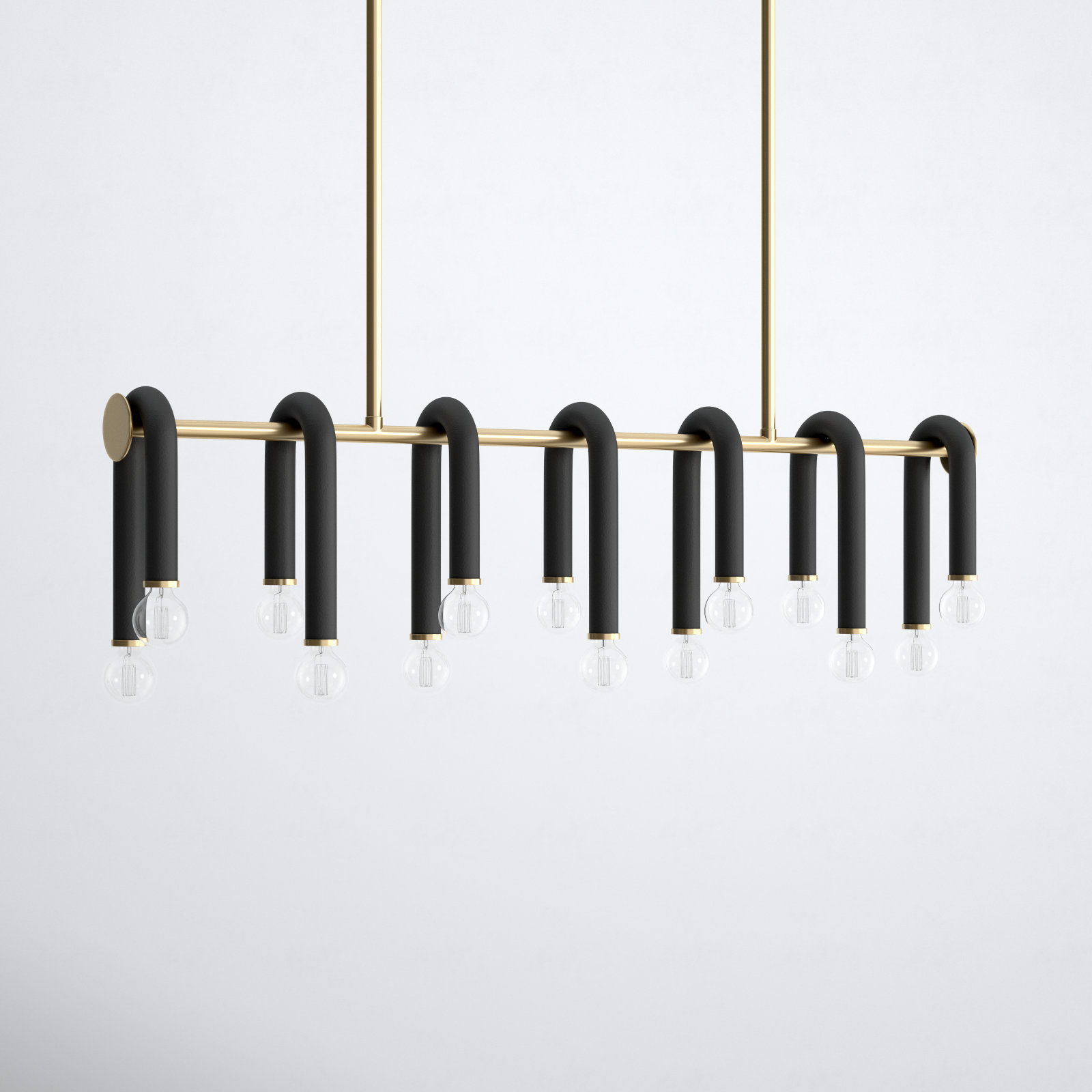 Rhea 14 Light Dimmable Pendant, Aged Brass