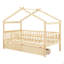 Lit simple en bois avec deux tiroirs-124917714